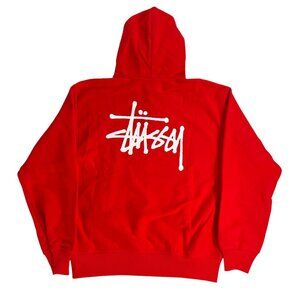 "NWT" STUSSY Basic Stussy Hood #1924762  Red Large